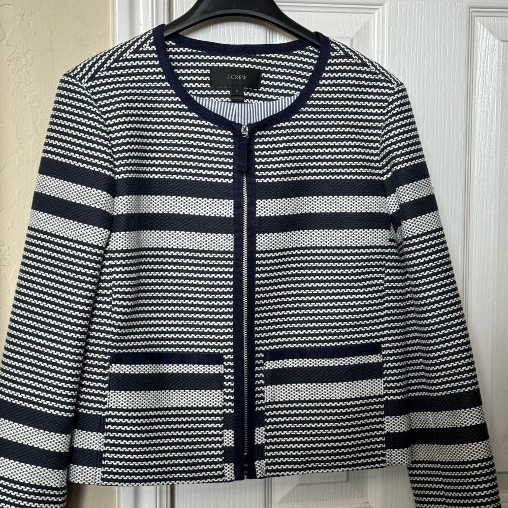 JCrew women’s Striped Tweed Jacket Blazer